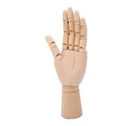 Zerodis Gugertree Wood Mannequin Hand avec des Moyens Flexibles pour les Artistes et les étudiants, 7.1-1-pouce de Bois - Modèle-main pour le Croquis, la Peinture et la publicité (Main en bois de