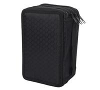 Zerodis H Icrafts Organisateur à 72 Emplacements à 4 Couches avec Bande élastique et Fermeture éclair pour Crayons, Pinceaux, Pinceaux de Maquillage, Papeterie, Trousse à Crayons Oxford (Black)
