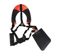 Zerodis Harnais Universel Noir à Double Bandoulière Rembourrée avec Boutonnage Sécurité en Nylon pour Débroussailleuse et Tondeuse Professionnelle