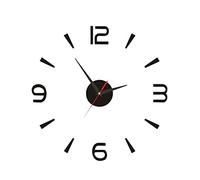 Zerodis Horloge Murale 3D DIY, Horloge Murale Acrylique sans Cadre Décoration de Maison Silencieuse Moderne pour Salon Chambre Bureau Hôtel Café Hall Bar