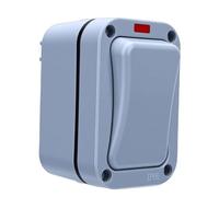 Zerodis Interrupteur d'éclairage Extérieur Résistant aux Intempéries IP66, Matériau ABS, Commande Simple 20A pour éclairage Extérieur de Jardin et de Patio