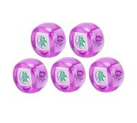 Zerodis Jeu de Dés de Direction du Vent Mahjong, Dés de Position 5 Pièces | Dés South West North Sphere, Accessoires de Jeux de Divertissement, Taille Compacte pour les Voyages, Utilisation