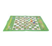 Zerodis Jeu de Serpent et échelle des échecs de Serpent Ensemble Jeu de société pour Enfants avec un Tapis Lavable Pliable Portable pour les Activités de Voyage en Famille 60x45cm (Hauteur 3cm