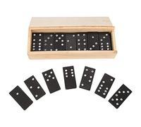 Zerodis Jeu Domino Enfant Et Adultes Blocs de Construction Jeu De Plateau Domino Compétition Jouets Educatifs en Bois Cadeau pour Enfants, 28Pcs / Set
