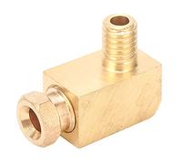 Zerodis Joint de Tuyau en Laiton, Mamelon de Tube à Angle Droit avec des Performances à Haute Température pour le Raccordement de Tuyaux d', Idéal pour les Tubes en Nylon, Cuivre et Aluminium (PL406)