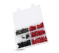 Zerodis Kit de Boulons de Carénage de Moto, Ensemble de Fixations en ABS et Aluminium M5 M6 197 Pièces pour les Pilotes de Panneaux de Carrosserie de Pare-brise, Remplace les Vis Mixtes, Comprend