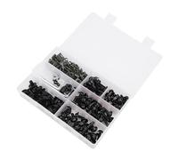 Zerodis Kit de Boulons de Carénage de Moto, Ensemble de Fixations en ABS et Aluminium M5 M6 197 Pièces pour les Pilotes de Panneaux de Carrosserie de Pare-brise, Remplace les Vis Mixtes, Comprend