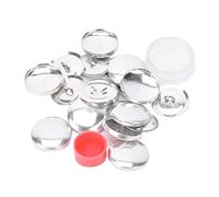 Zerodis Kit de Boutons de Couverture, Housse de Sac en Tissu Kit de Boutons de Bricolage Base de Bouton Rond Bricolage Artisanat Fait à la Main Boucle de Fabrication D'outils pour la Couture de(25MM)