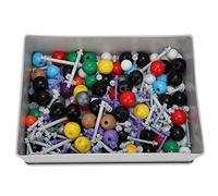 Zerodis Kit de Modèle Moléculaire de 267 Pièces, en Plastique, pour Construire des Structures Organiques et Inorganiques, Idéal pour l'apprentissage de la Chimie des étudiants et des Enseignants