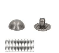 Zerodis Kit de Rivets en Cuir, Matériau en Alliage Portable 100 Ensembles pour Vêtements et Accessoires pour Animaux de Compagnie (Argent Noir)