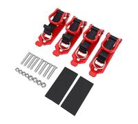 Zerodis Kit de Support de Fixation pour Galerie de Toit, 4 Pièces en | Sécurise les axes de pelles de 0,67 à 1,57 pouces de diamètre, rembourrage en caoutchouc de 5 mm, installation de sangle en