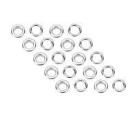 Zerodis Kit d'outils de Tissu Kit en Métal Rivets Grommemet 8 Mm Diamètre Intérieur en Cuircraft avec Rivets en Laiton de la Fabrication en Laiton pour Tarts en Tissu 300 Espions en (SILVER)