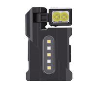 Zerodis Lampes de Poche Lampe de Poche Porte-clés 1200 MAh Rechargeable Double Source de Lumière Tête Rotative 6-10 H d'autonomie IP68 Base Magnétique étanche avec Panneau COB Voyant (DC11)