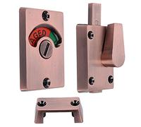 Zerodis Le Matériel de Fenêtre de Porte Verrouille Le Verrou à Boulon Indicateur en Alliage de Zinc avec Bouton Rotatif pour Toilettes Publiques 12-18 Mm adapté aux Serrures de Porte de Séparation