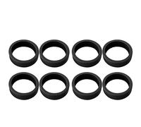 Zerodis Les Bagages -Couches Roues Couvrent la Réduction du Bruit du Chariot de Chariot de en Silicone Coud pour Les roulettes D'absorbage des Chocs (8 STC) (Black)