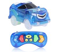Zerodis Les Voies de Voiture, 6 Lumières LED Télécommande Allument des Voitures de Voie avec la Musique LED Allument la Voiture de Course Compatible avec la Plupart des Ensembles de Voie (Blue)