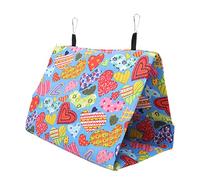 Zerodis Lit D'oiseau de Toile Premium, Tente Colorée de la Maison de Design pour Jouer et Se Reposer, avec des Crochets pour L'oiseau de Torte-cucatiel, Accessoires d'oiseaux Faciles à Nettoyer (25