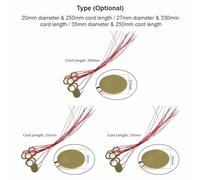 Zerodis Lot de 15 Disques de Micro Piézo, Microphone Transducteur en Céramique en Laiton avec Fils pour Guitare Acoustique, Tambour, Violon, Instruments de Bricolage, Haute sensibilité, Fréquence de