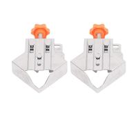 Zerodis Lot de 2 Clips à Angle Droit en Acier Inoxydable pour le Travail du Bois, Support Réglable à extrémité Fermée à 90 Degrés, Opération à une Main pour Assemblage de Tiroirs d'armoire à Cadre