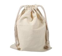 Zerodis Lot de 2 Sacs En Coton Avec Cordon, Sac de Rangement En Tissu de Coton, Pour Les Utilisations Domestiques de Tous Les Jours 15 * 20cm