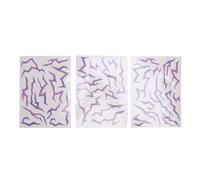 Zerodis Lot de 3 Autocollants D'art Corporel, Résistants à L'eau, Faciles à Appliquer, Fluorescents, dégradé Violet, Film, Anime, Cosplay, Accessoires pour Festivals de Musique