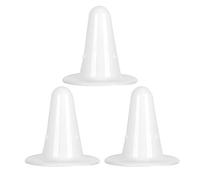 Zerodis Lot de 3 faux tétons rigides en plastique blanc pour machine à traire - Fournitures saines pour bétail (Blanc)