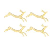Zerodis Lot de 4 Repose-Baguettes en Forme D'animal, Chiot Mignon et avec des Surfaces Plus Lisses, Réutilisables pour Baguettes, Cuillères, Couverts, Parfaits pour les Fêtes au (Biche)