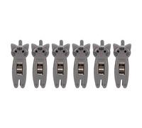 Zerodis Lot de 6 Pinces à Collation pour Chat, Clips de Scellage pour Sacs Alimentaires avec Poignée Antidérapante pour l'organisation du Garde-Manger de Cuisine et Le Stockage des Frites, Matériau