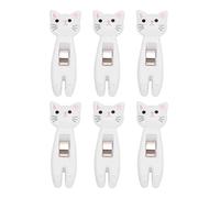 Zerodis Lot de 6 Pinces à Collation pour Chat, Clips de Scellage pour Sacs Alimentaires avec Poignée Antidérapante pour l'organisation du Garde-Manger de Cuisine et Le Stockage des Frites, Matériau