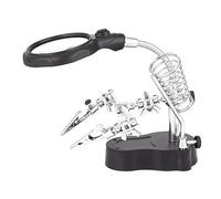 Zerodis Loupe à Main Réglable, Station de Soudage à Lumière LED en Acier Inoxydable pour la Réparation de Circuits Imprimés, Travail en Laboratoire