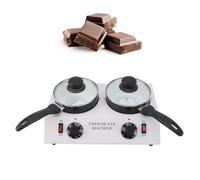 Zerodis Machine à Fondre le Chocolat, 2 Kg, 30 à 85 ℃, Double Pot, Contrôle de la Température, Antiadhésif, Manuel, Chauffe-Chocolat, Fondoir à Chocolat, Chauffe-fromage, pour (Prise UE 220V)