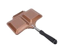 Zerodis Machine à Sandwich électrique, Antiadhésive Chauffe Rapidement, Plaque de Cuisson en Fer Double Face, Poêle à Sandwich Grillée pour Bagels Panini (GOLD)