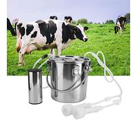 Zerodis Machine à traire électrique Portable, Kit de trayeuse de Mouton de chèvre de Machine à traire électrique à Impulsion Domestique 100-240V avec Prise UE de Seau de 5L(pour la chèvre)