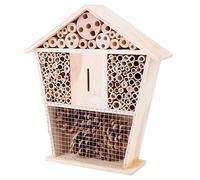 Zerodis Maison d'élevage de Jardin pour Abri Contre Les Insectes de Jardin Favorise Les Insectes Bénéfiques 25 X 22 X 6,5 Cm, Décoration en Bois Naturel pour Les Enfants et Les Amoureux de la Nature.