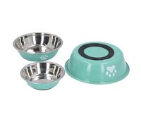 Zerodis Mangeoire pour Chien en Acier Inoxydable, Matériau Antidérapant, Conception de Puzzle pour Manger Lentement, 3 Tailles pour Chiens et Chats