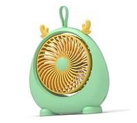Zerodis Mini Ventilateur de Bureau USB avec Deux Réglages de Vitesse, Ventilateur de Table Portable Silencieux pour la Maison, le Bureau et les Voyages en Voiture (GREEN petite taille)