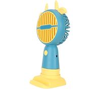 Zerodis Mini Ventilateur Portatif, Ventilateur de Poche USB Rechargeable avec Design Bionique à 7 Pales et Base Support de Téléphone for Bureau et Usage au Bureau (bleu foncé)