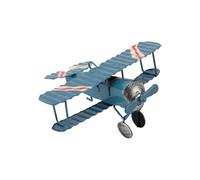 Zerodis Modèle d'avion en Fer Vintage Jouet Avion 3,9 X 3,5 X 2 Pouces Décor d'avion en Métal pour Console Centrale de Voiture Décoration de Gâteau de Bureau Accessoire de Photographie pour (Blue)