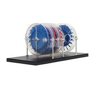 Zerodis Modèle de Turbine Expérimentale à Plusieurs étapes Alimentées par la Roue, Idéal pour Le Cuir Mécanique - Fer/Plastique/Aluminium 816g