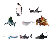 Zerodis Modèles éducatifs Réalistes des Jouets de Jouets Marins pour Enfants, Marien Plastic Animal Model pour Les Cadeaux et Les Projets Scolaires