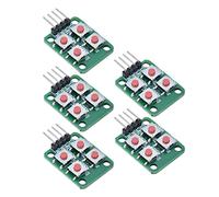 Zerodis Module 5 Pièces à 4 Claviers, Commutateur de Réseau 2x2 pour Le Contrôle électrique avec Ensemble de 5 Pièces, Forte durabilité et Large Application pour la Modification de
