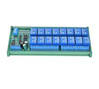 Zerodis Module Relais, 12V 6-Canaux Carte Extension PLC pour Contrôle | Modbus Commande Industrielle, Double Mode de Commande, Sortie 10A, Temporisation jusqu'à 9999s, Montage sur Rail DIN