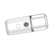 Zerodis Nano Facial Portable Pulveriser USB Charging Folder for Hydratation - Mini Taille, Nano Aerosol Technology, High Volume, Bon pour les Femmes (WHITE)
