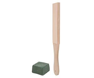 Zerodis Nécessaire D'affûtage en Cuir, Planche en Bois et Pâte, pour
