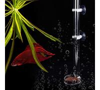 Zerodis Outils d'alimentation pour Poissons, Mangeoire Transparente en Acrylique pour Aquarium avec Plateau, Installation Facile pour Poissons Tropicaux et Crevettes, Tube d'alimentation pour