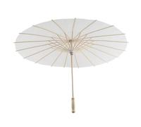 Zerodis Papier Parapluie Blanc Chinoise, Ombrelle Chinoise Fait à La Main en Tissu Bricolage Peinture Parapluie Décoratif Danse Décor Photo Cosplay Prop(30cm)
