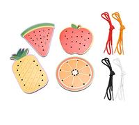 Zerodis Pastèque Filetage Jouets en Bois pour Enfants Coffre-Fort Non-Toxique pour Enfants Early Learning Fine Motricité Montessori Cadeau Éducatif pour 1 2 3 Ans Tout-Petits Bébé Enfants(Fruits)