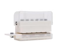 Zerodis Perforatrice à Papier 6 Trous, Mini Perforatrice capacité de 2 Feuilles pour Papier A4 B5 A5 avec Poubelle Autonome, Trou de Suspension Extensible, Matériau ABS