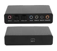 Zerodis Périphériques Audiovisuels en Alliage d'aluminium, Adaptateur 5.1 Canaux pour Jeux et Enregistrement de karaoké, Carte Son USB Externe