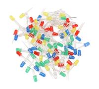 Zerodis Perles de Lampe Vert Jaune Bleu Blanc Diodes électroluminescentes Kit de Projet Scientifique Bricolage 100 Pièces pour Usage Industriel Domestique Diodes LED de 5mm Rouge
